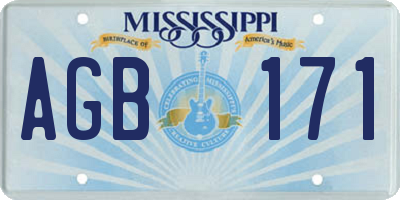 MS license plate AGB171