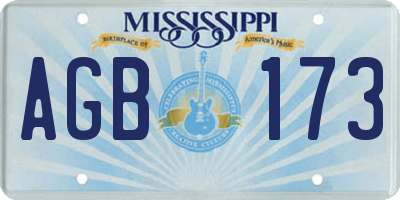 MS license plate AGB173