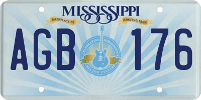 MS license plate AGB176