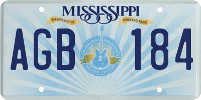 MS license plate AGB184