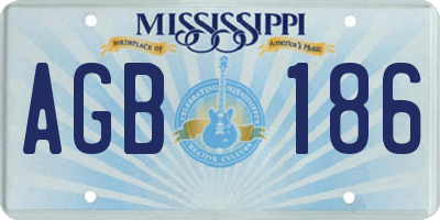 MS license plate AGB186