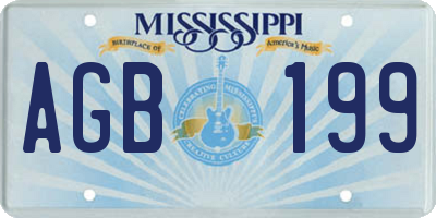 MS license plate AGB199