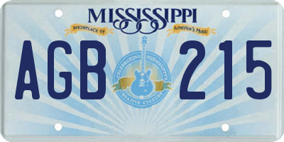 MS license plate AGB215