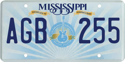 MS license plate AGB255