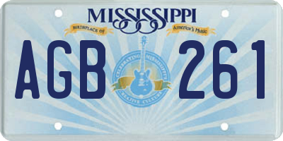 MS license plate AGB261