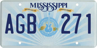 MS license plate AGB271