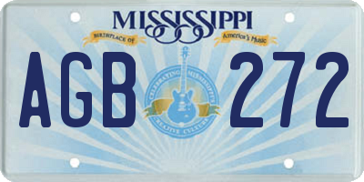 MS license plate AGB272