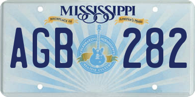 MS license plate AGB282