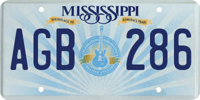 MS license plate AGB286