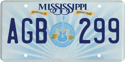 MS license plate AGB299