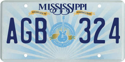 MS license plate AGB324