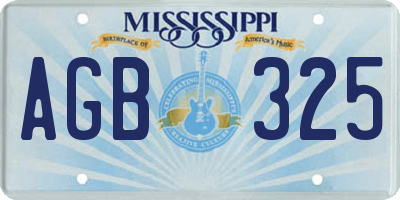 MS license plate AGB325