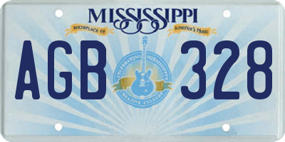 MS license plate AGB328