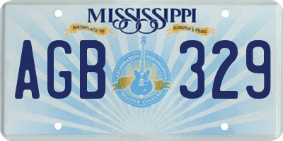 MS license plate AGB329