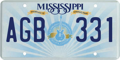 MS license plate AGB331