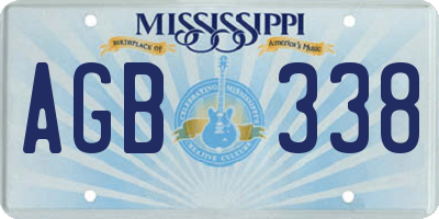 MS license plate AGB338