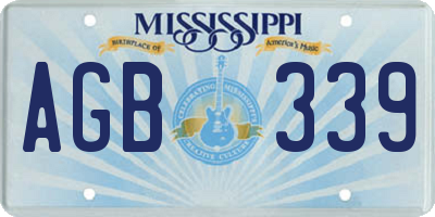 MS license plate AGB339