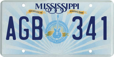 MS license plate AGB341