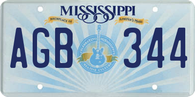 MS license plate AGB344