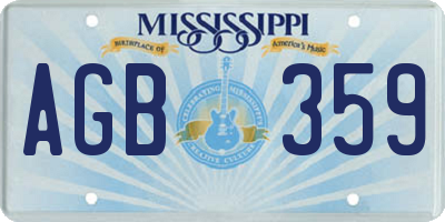 MS license plate AGB359