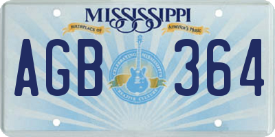 MS license plate AGB364