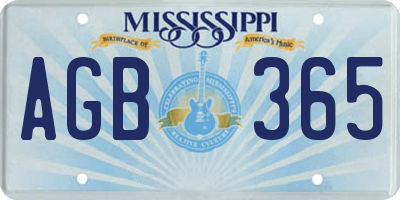 MS license plate AGB365