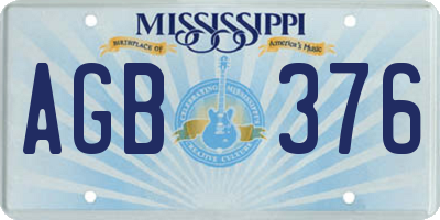 MS license plate AGB376