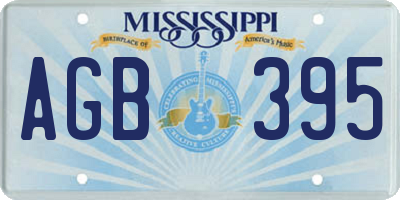 MS license plate AGB395