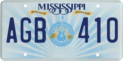 MS license plate AGB410