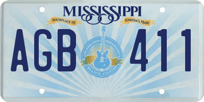 MS license plate AGB411
