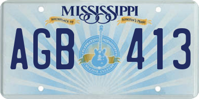 MS license plate AGB413