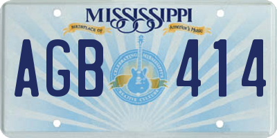 MS license plate AGB414