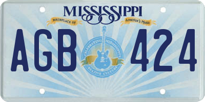 MS license plate AGB424