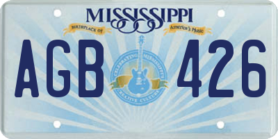 MS license plate AGB426