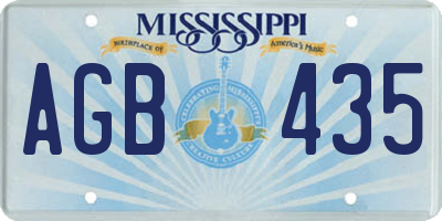 MS license plate AGB435