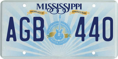 MS license plate AGB440