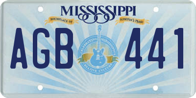 MS license plate AGB441