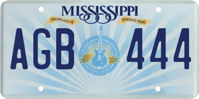 MS license plate AGB444
