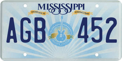 MS license plate AGB452