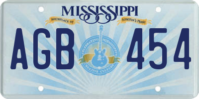 MS license plate AGB454