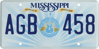 MS license plate AGB458