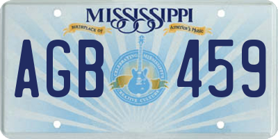 MS license plate AGB459