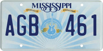 MS license plate AGB461
