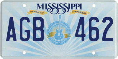 MS license plate AGB462