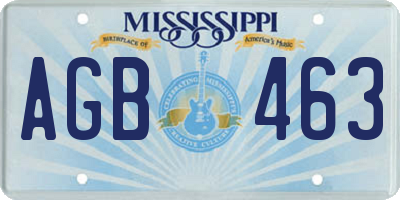 MS license plate AGB463