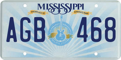 MS license plate AGB468