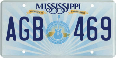 MS license plate AGB469