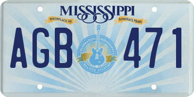 MS license plate AGB471