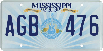 MS license plate AGB476