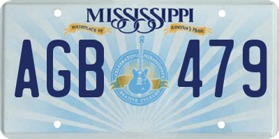 MS license plate AGB479